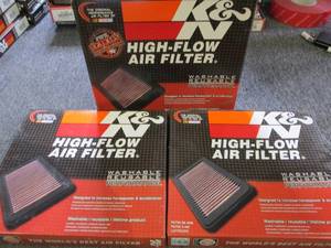 3 K&N high flow air filters 33-2334...