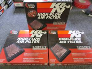 3 K&N high flow air filters 33-2334...