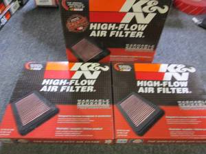 3 K&N high flow air filters 33-2334...