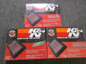 3 K&N high flow air filters 33-2143...