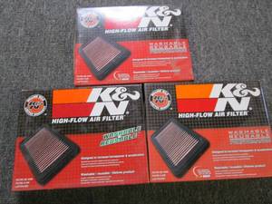 3 K&N high flow air filters 33-2143...