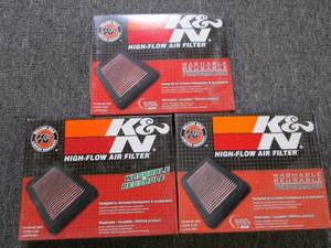 3 K&N high flow air filters 33-2143...