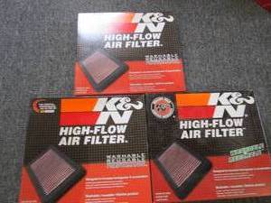 3 K&N high flow air filters 33-2311...