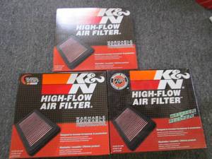 3 K&N high flow air filters 33-2311...