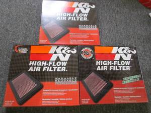 3 K&N high flow air filters 33-2311...
