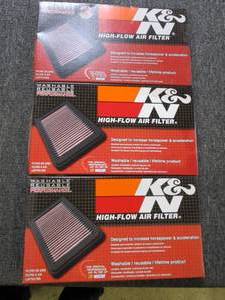3 K&N high flow air filters 33-2187...