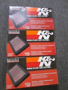 3 K&N high flow air filters 33-2187...