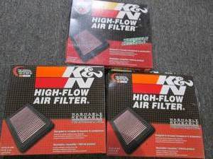 3 K&N high flow air filters 33-2206...