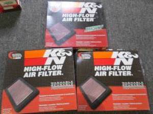 3 K&N high flow air filters 33-2206...