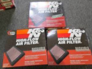 3 K&N high flow air filters 33-2206...