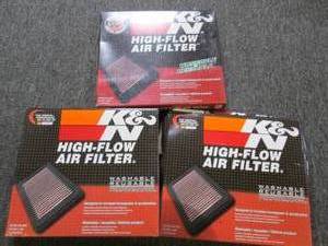 3 K&N high flow air filters 33-2206...