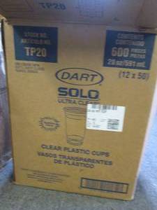 case of  600 dart clear plastic 20 ...