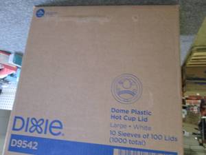case of dome plastic hot cup lids o...