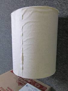 4 rolls of brown paper towels...