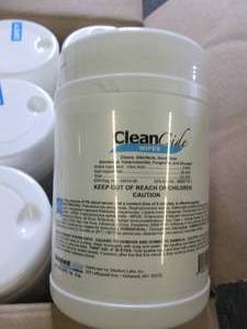 case of 12 clean cide wipes 1 lb 9 ...