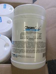 case of 12 clean cide wipes 1 lb 9 ...