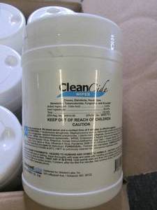 case of 12 clean cide wipes 1 lb 9 ...