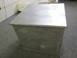 metal box with hinged lid 14x14x12...