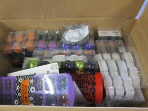 box of halloween items ...