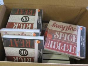 box of fall decor ...