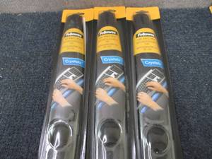 3 Fellowes Crystal Black Wrist Rest...