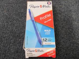 12 Papermate Profile Blue Pens ...