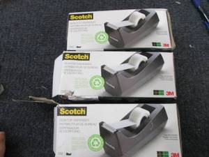 3 Scotch Desktop Tape Dispensers...