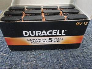 12 pk 9V Duracell Batteries...