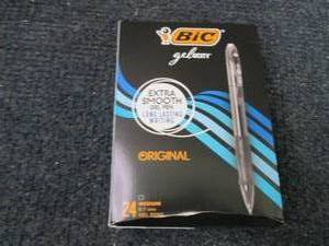 24 pk Bic Gelocity Pens Black Mediu...