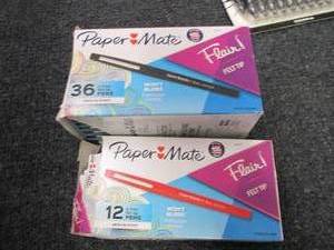 PaperMate Felt Tip Pens Black & Red...