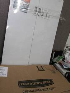 3 Bankers Boxes, Foam Display Board...