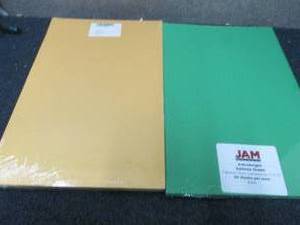 2- 50 ct pks 11x17 Gold & Green Car...