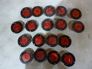 lot 76 image: 18 Peterson Manufacturing Red LED Clearance Lights