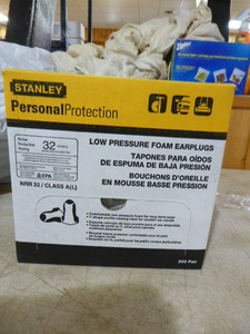 lot 179 image: Box of Stanley Low Pressure Foam Earplugs