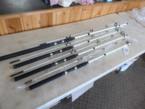 lot 301 image: 4 Hurricane Seahawk Spinning Rods