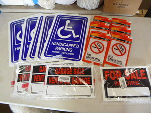 lot 364 image: Variety of Plastic Signs