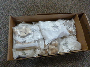 lot 439 image: Box of Hillman Small Wood Flower Pots