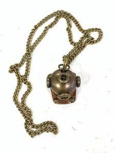 Vintage Scuba Diving Helmet Necklace