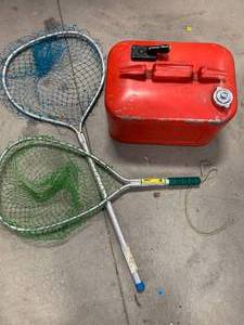Boat Gas Can & 2 Fishing Nets