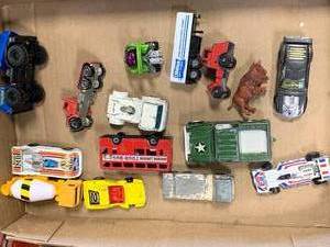 Flat of Vintage Toy Vehicles