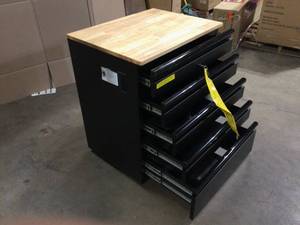 Husky 5 Drawer Black Cabinet Storage Chest- Open Box - Review all pictures
