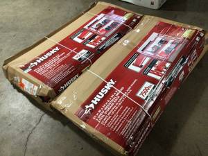 Lot of 2 Husky 65in Steel Storage Racks - Customer Returns - review all pictures
