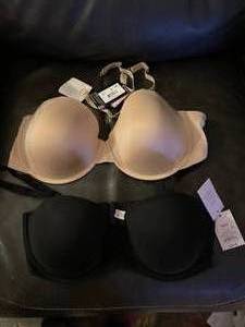 NEW Black Wire Bra With Tags 36DD, New Tan Wire Bra With Tags 38DD