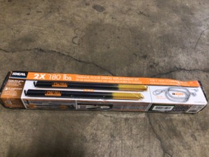 lot 61 image: 180 lbs. Gold or Orange Garage Door Extension Spring with Safety Cables (2-Pack) by IDEAL SECURITY Customer Returns See Terms on Auction