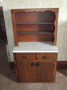 Vintage Child Sized Wood Buffet Sty...