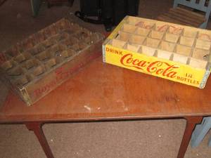 Antique Coca Cola and Royal Crown C...