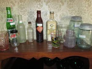 Lot of assorted Antique bottles and...