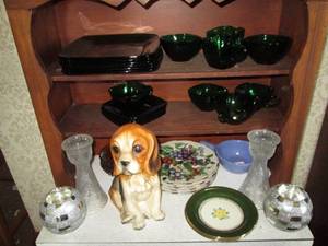 Lot of assorted vintage dishes, ash...