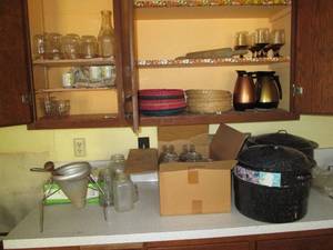 All content of countertop and cupbo...