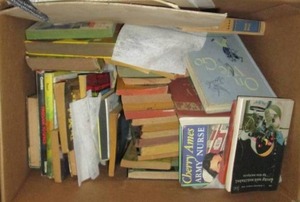 Large box of assorted vintage books...